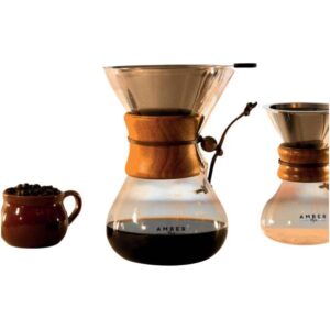 Chemex de vidrio bambú